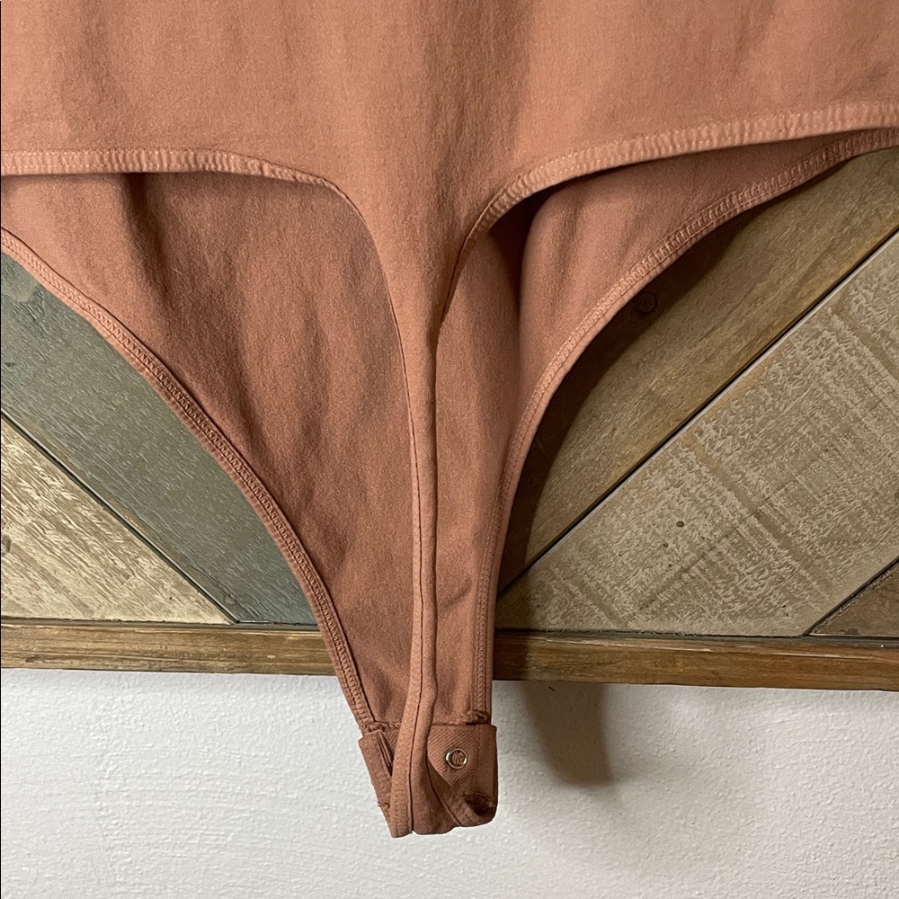 NWOT Intimately Free People CLEAN LINES Taupe Thong Bodysuit, size L/XL - Picture 5 of 9